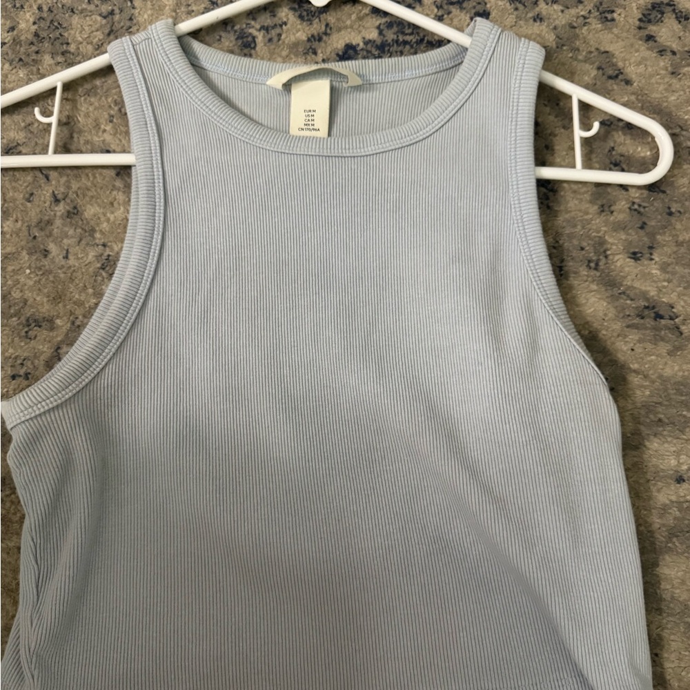 H&M Gray Fitted Tank Top